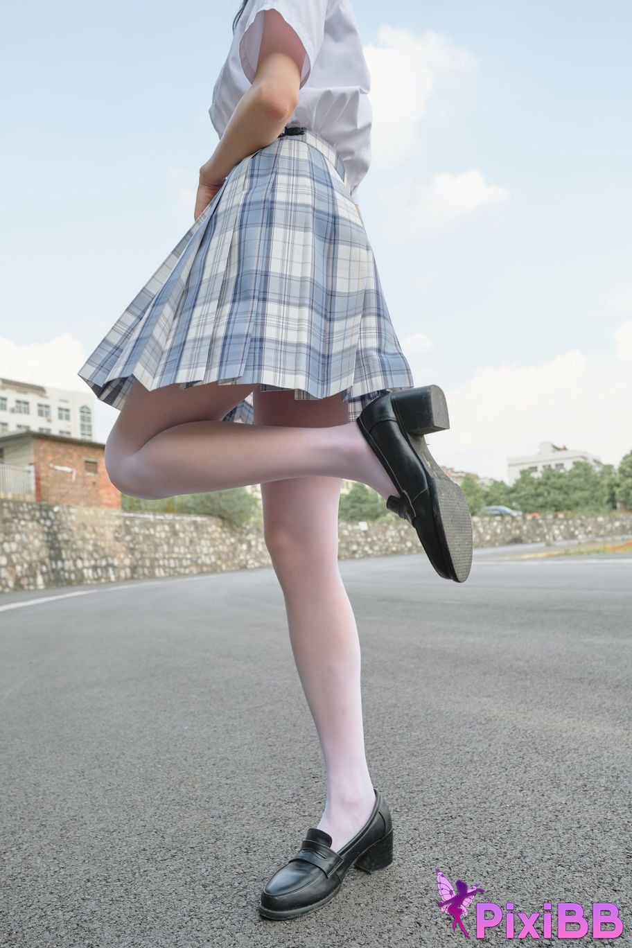 Photos of Senluo Consortium internal photos Xiaoqi JK white silk 13D PixiBB.COM 031