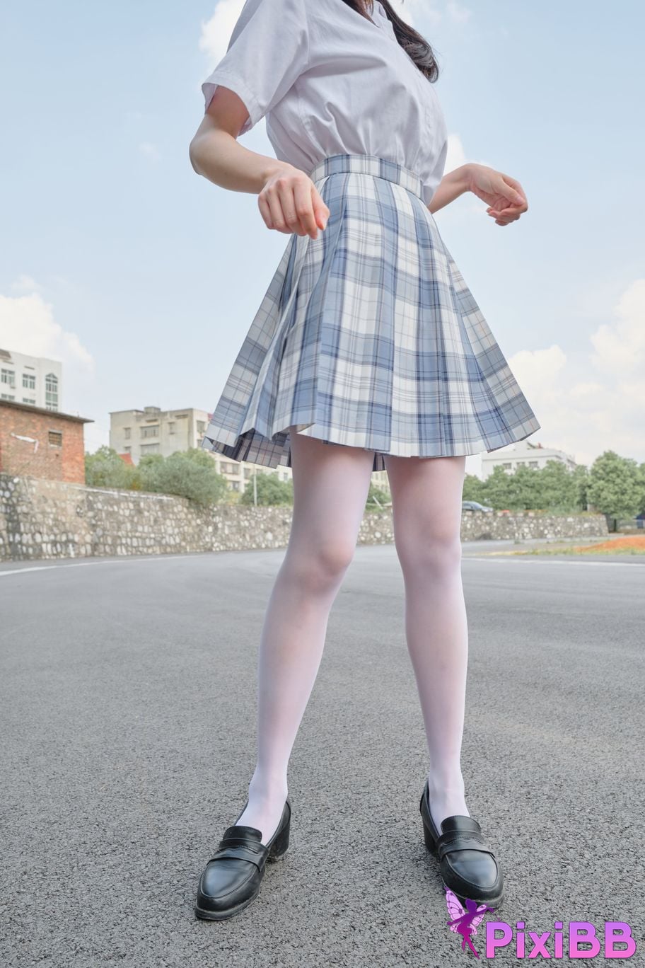 Photos of Senluo Consortium internal photos Xiaoqi JK white silk 13D PixiBB.COM 032