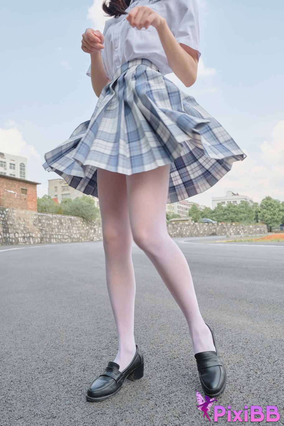 Photos of Senluo Consortium internal photos Xiaoqi JK white silk 13D PixiBB.COM 033