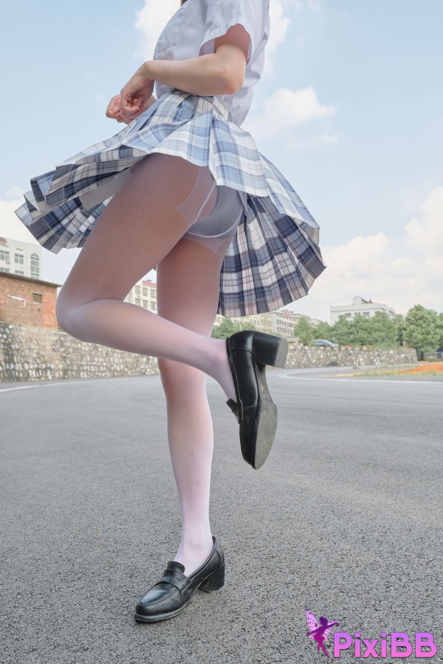 Photos of Senluo Consortium internal photos Xiaoqi JK white silk 13D PixiBB.COM 035