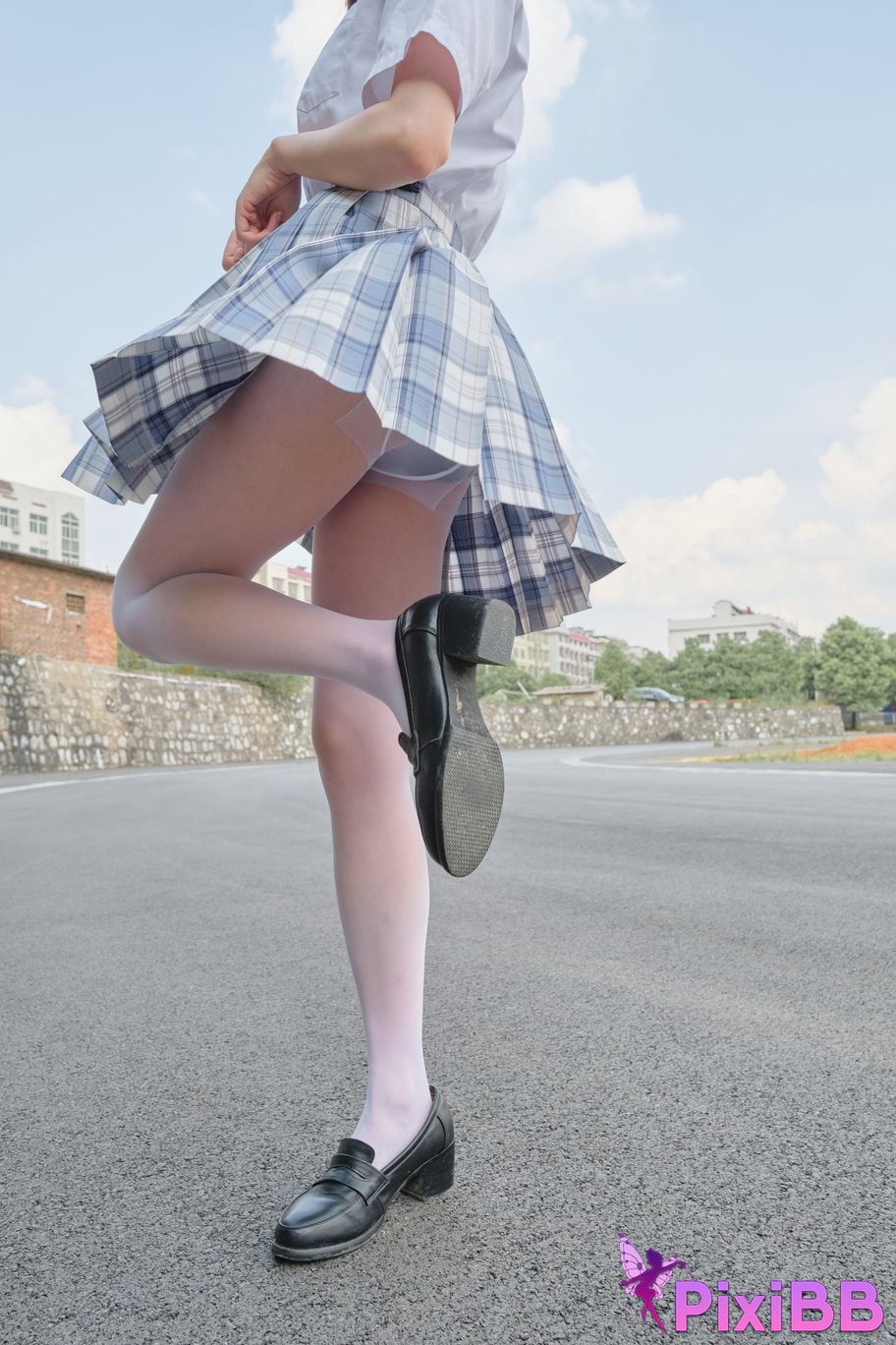 Photos of Senluo Consortium internal photos Xiaoqi JK white silk 13D PixiBB.COM 036