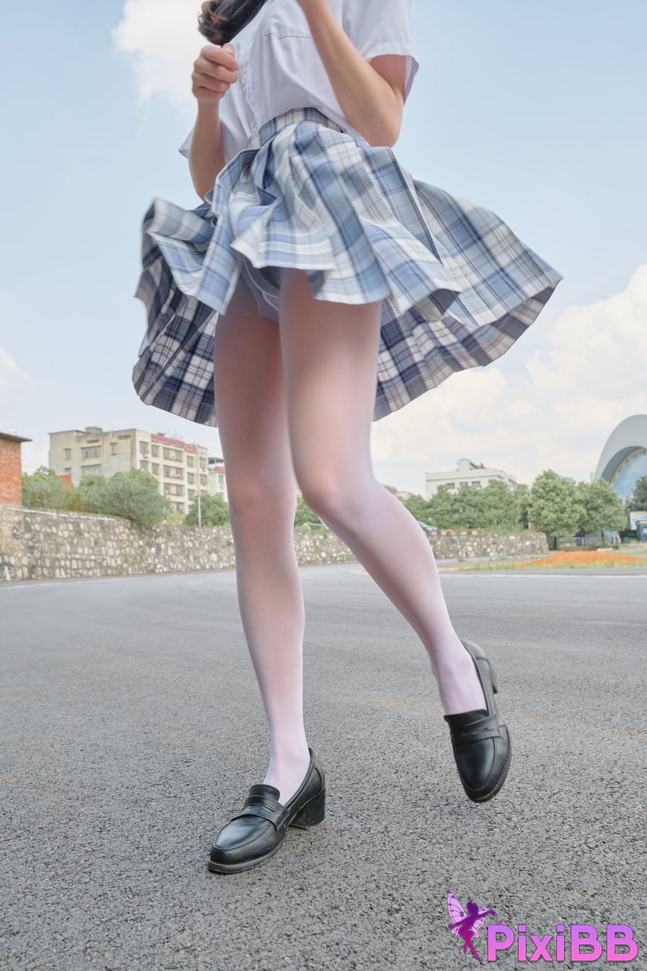 Photos of Senluo Consortium internal photos Xiaoqi JK white silk 13D PixiBB.COM 038