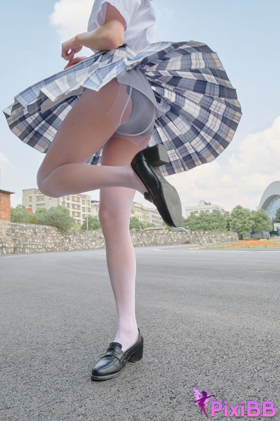 Photos of Senluo Consortium internal photos Xiaoqi JK white silk 13D PixiBB.COM 040