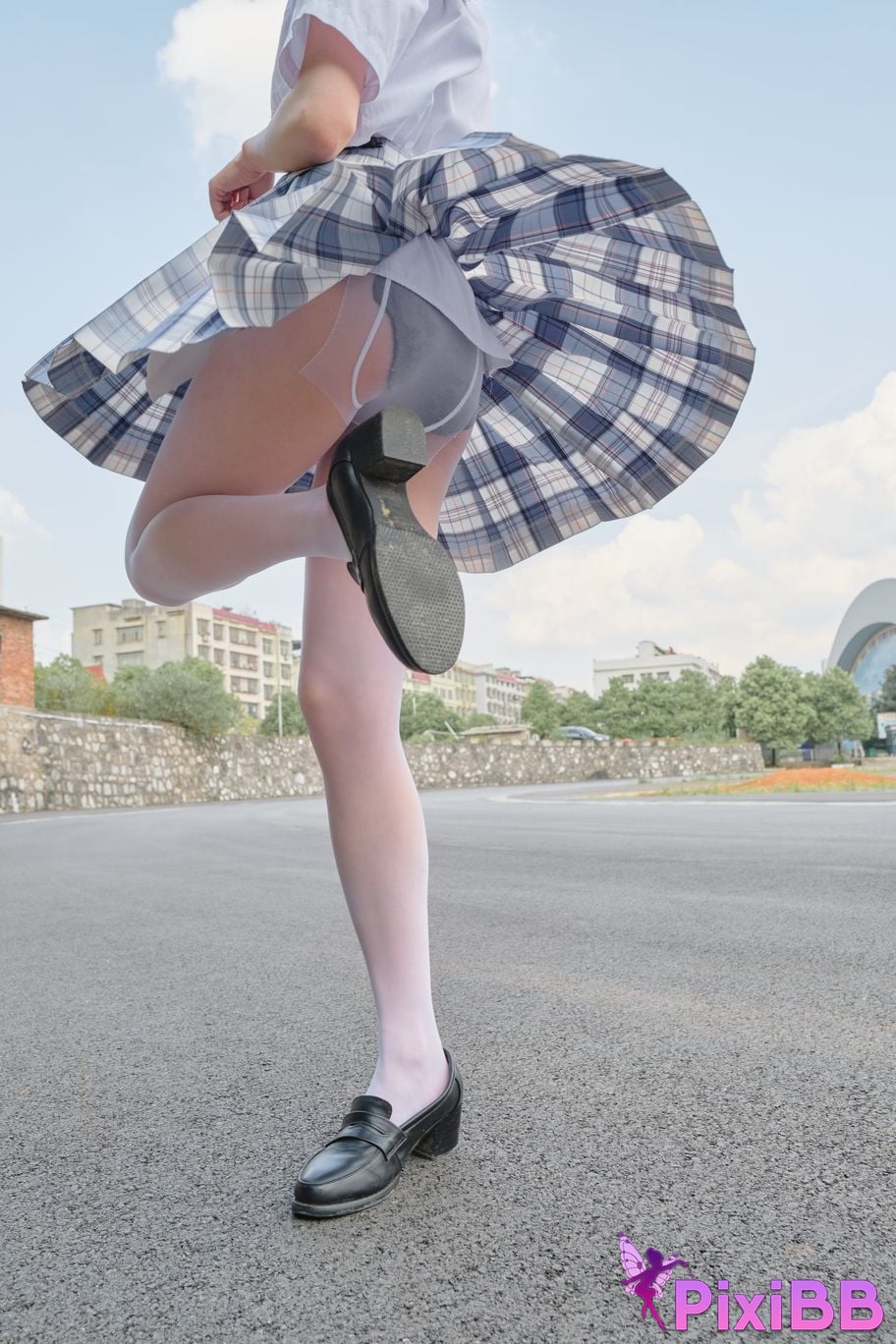 Photos of Senluo Consortium internal photos Xiaoqi JK white silk 13D PixiBB.COM 042