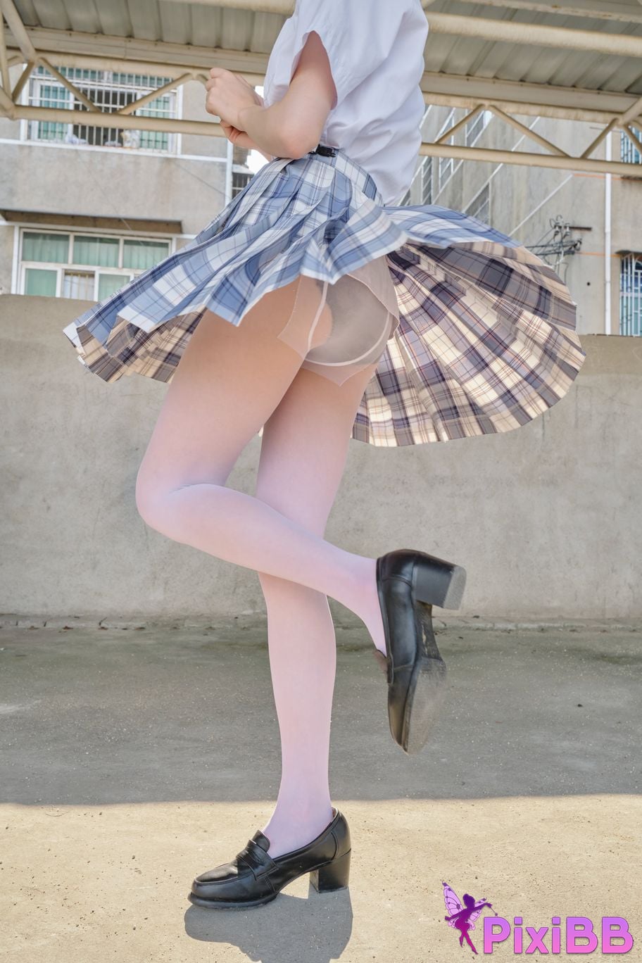 Photos of Senluo Consortium internal photos Xiaoqi JK white silk 13D PixiBB.COM 043