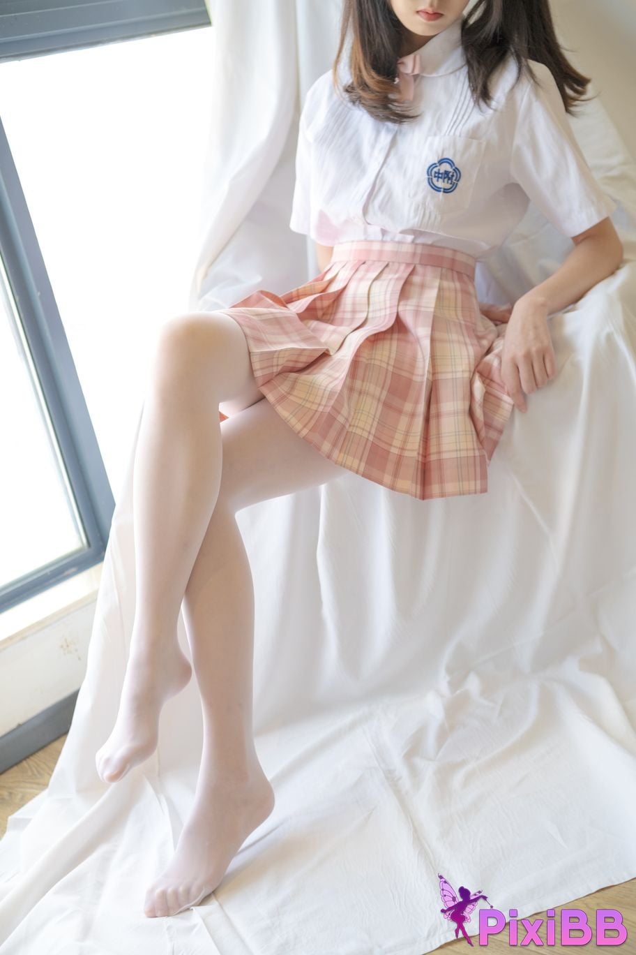 Photos of Senluo Consortium internal photos Xiaoqi JK white silk 13D PixiBB.COM 048