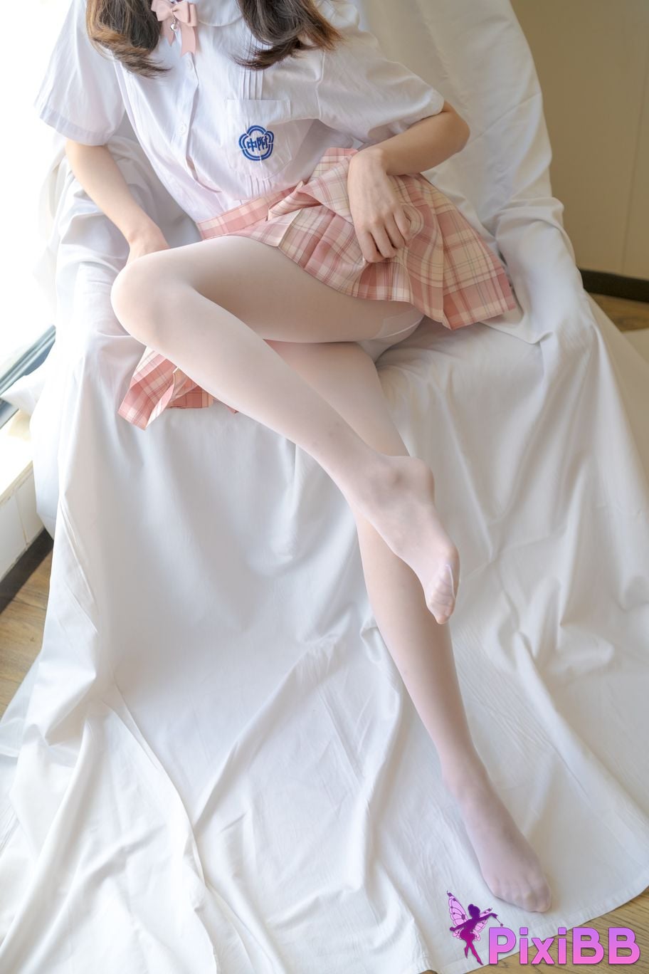 Photos of Senluo Consortium internal photos Xiaoqi JK white silk 13D PixiBB.COM 053