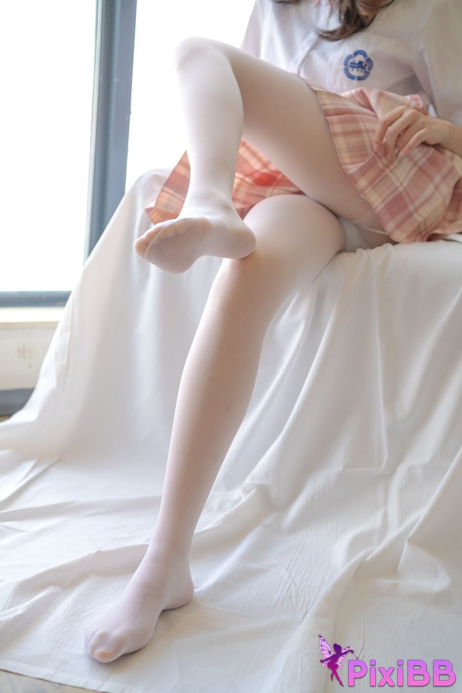 Photos of Senluo Consortium internal photos Xiaoqi JK white silk 13D PixiBB.COM 054