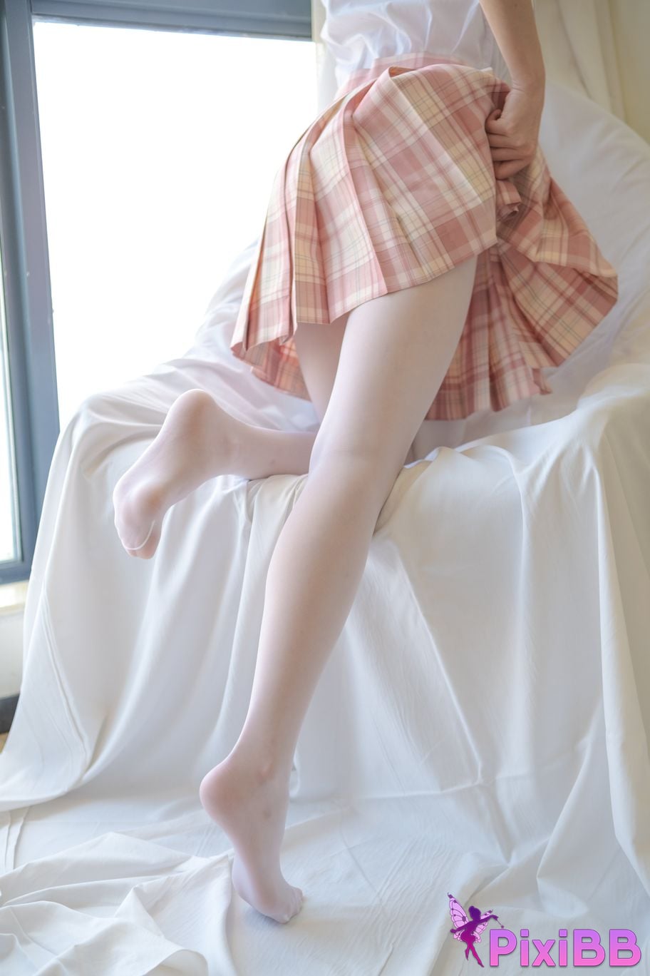 Photos of Senluo Consortium internal photos Xiaoqi JK white silk 13D PixiBB.COM 058