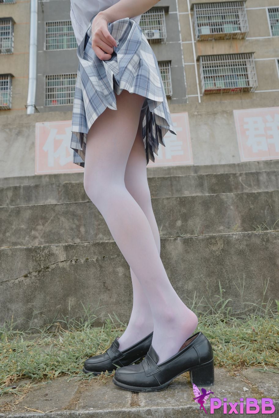 Photos of Senluo Consortium internal photos Xiaoqi JK white silk 13D PixiBB.COM 063