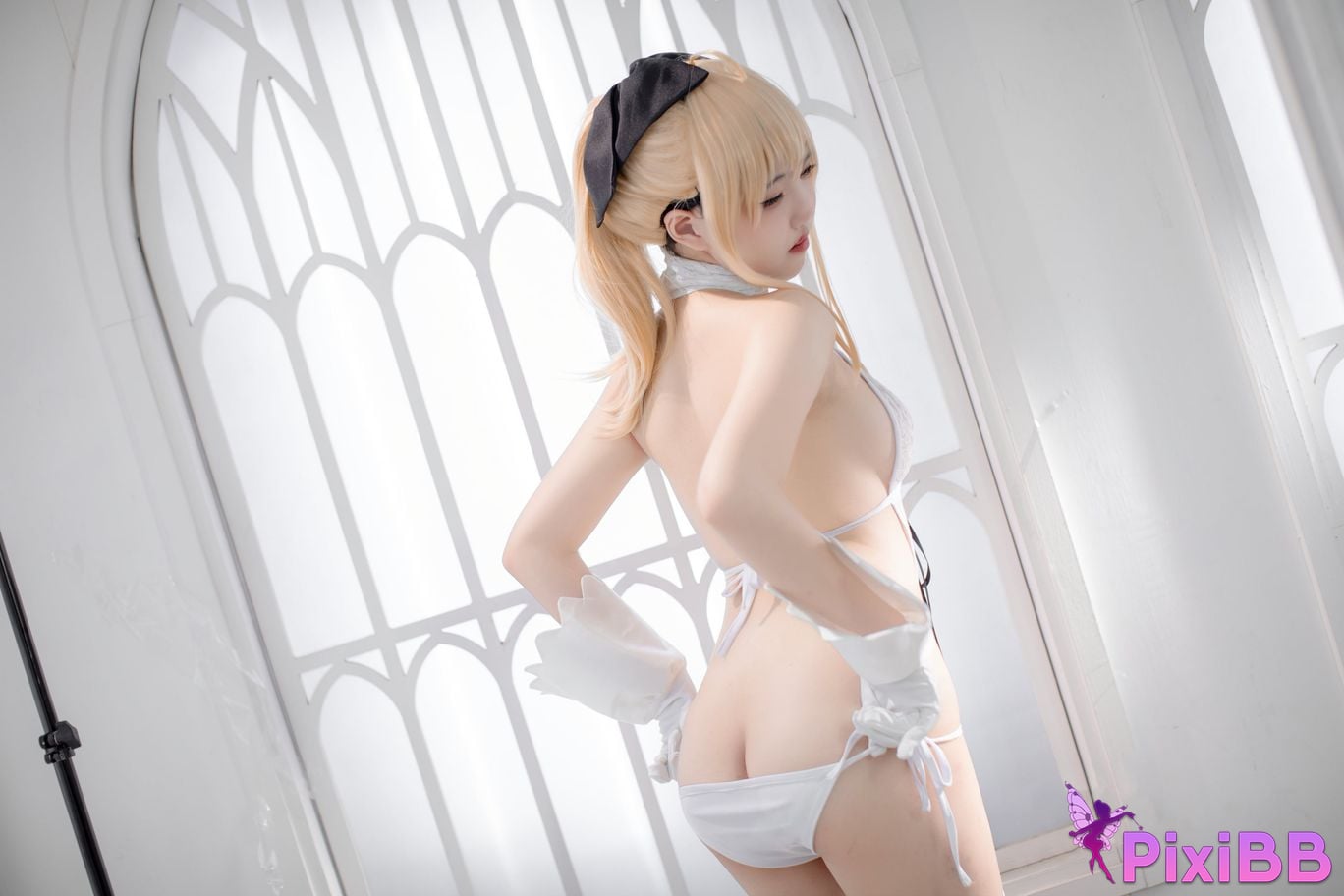 Cosplay Ah XunkaOri FGO whiteSaber PixiBB.COM 005