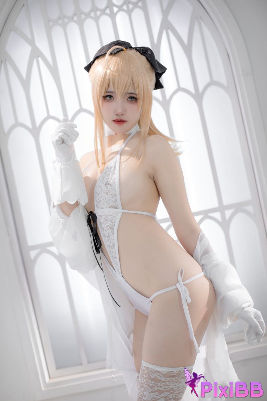 Cosplay Ah XunkaOri FGO whiteSaber PixiBB.COM 029