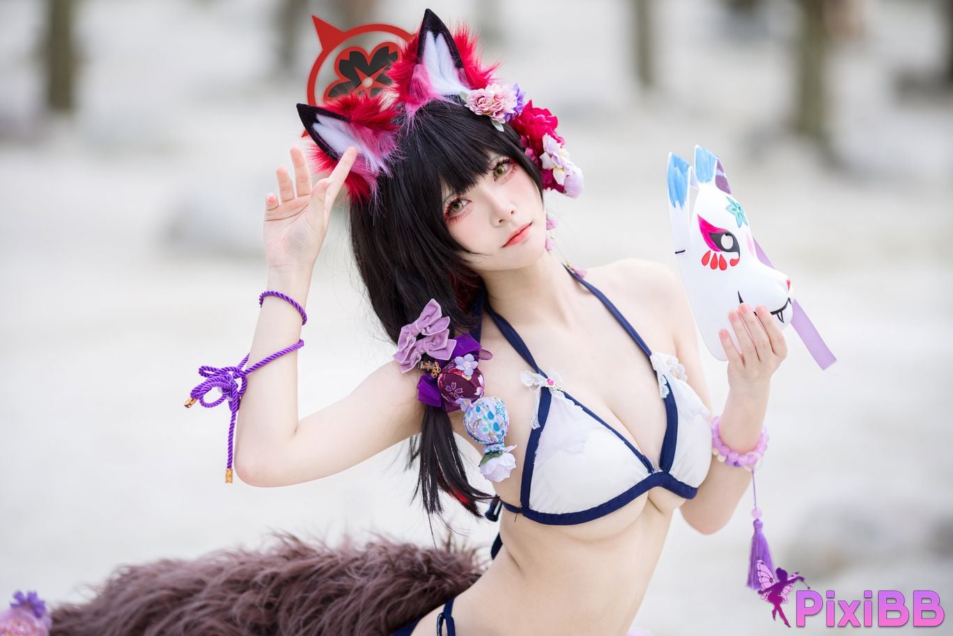 Cosplay Jiuqi Meow Blue Archives Husaka Wakamao Swimsuit PixiBB.COM 006