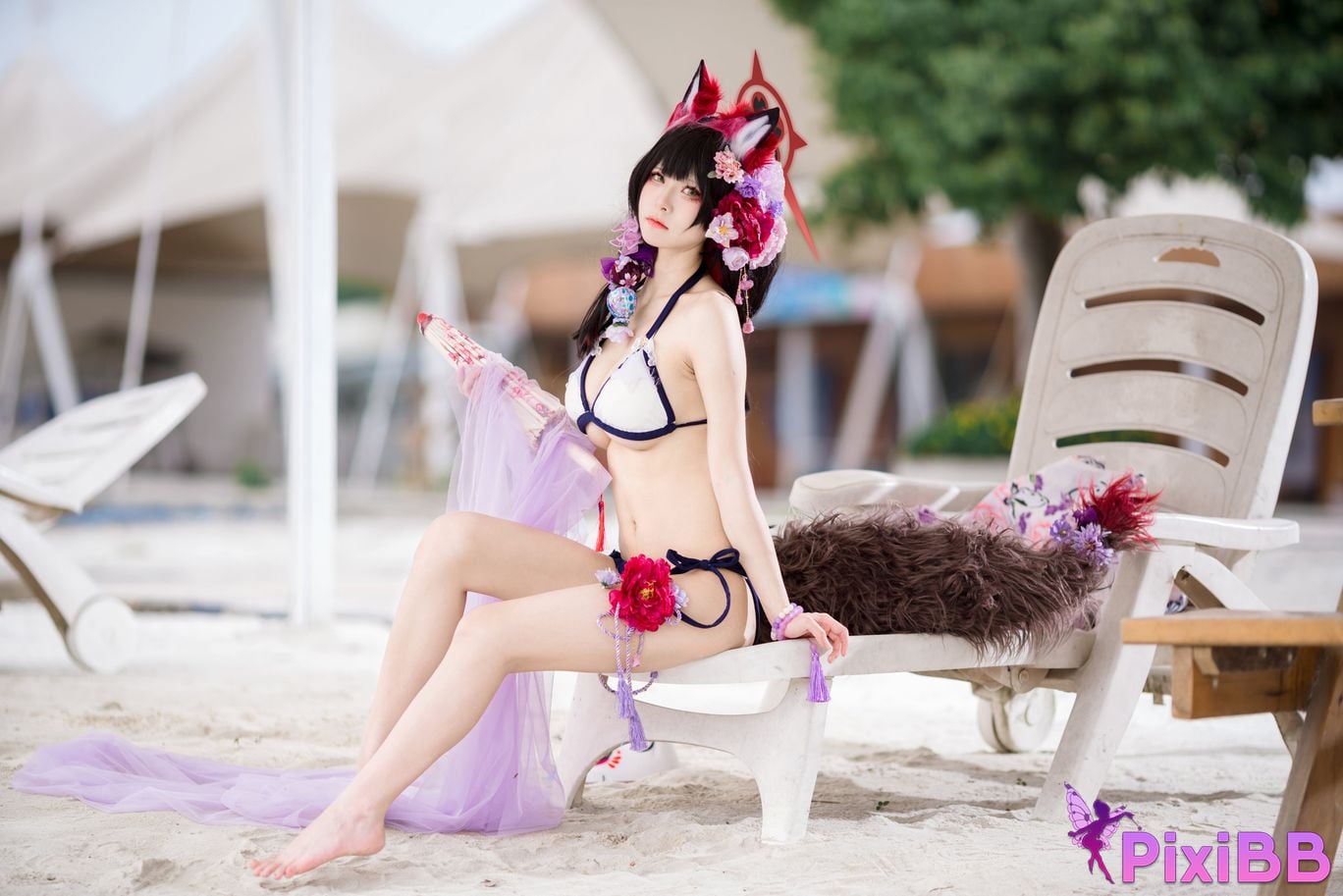 Cosplay Jiuqi Meow Blue Archives Husaka Wakamao Swimsuit PixiBB.COM 007