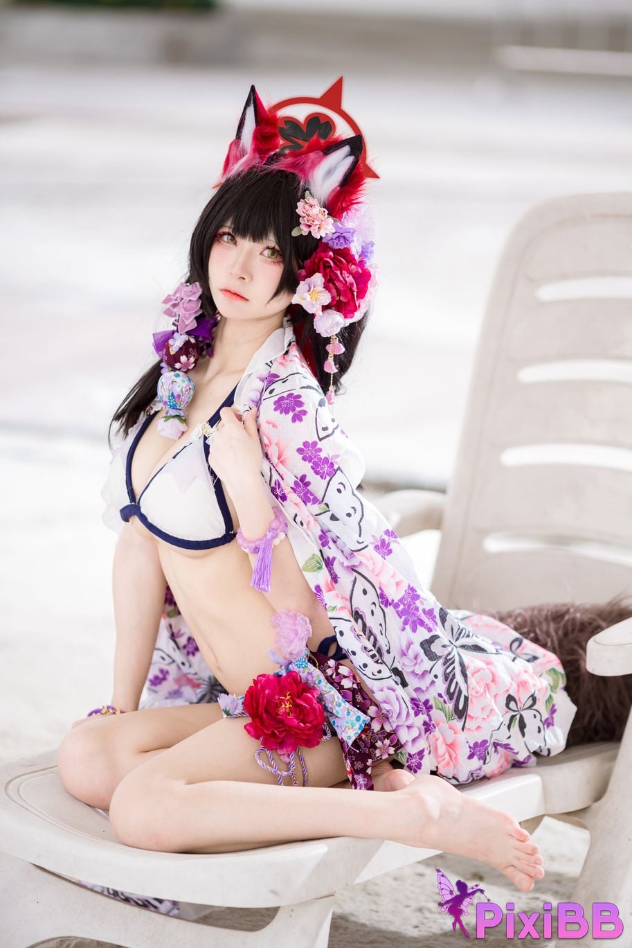 Cosplay Jiuqi Meow Blue Archives Husaka Wakamao Swimsuit PixiBB.COM 008