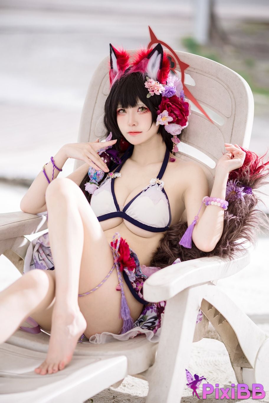 Cosplay Jiuqi Meow Blue Archives Husaka Wakamao Swimsuit PixiBB.COM 012