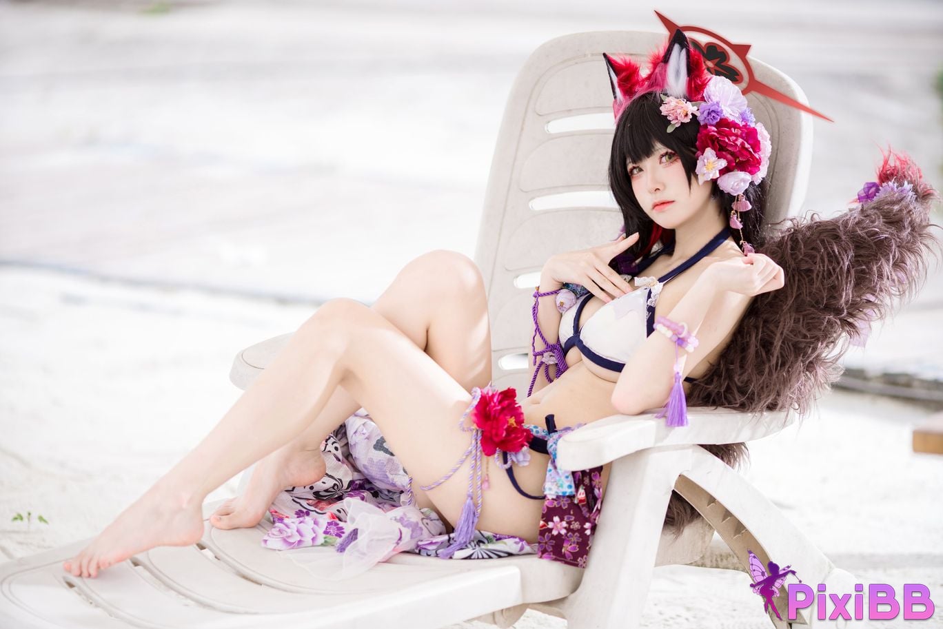 Cosplay Jiuqi Meow Blue Archives Husaka Wakamao Swimsuit PixiBB.COM 014