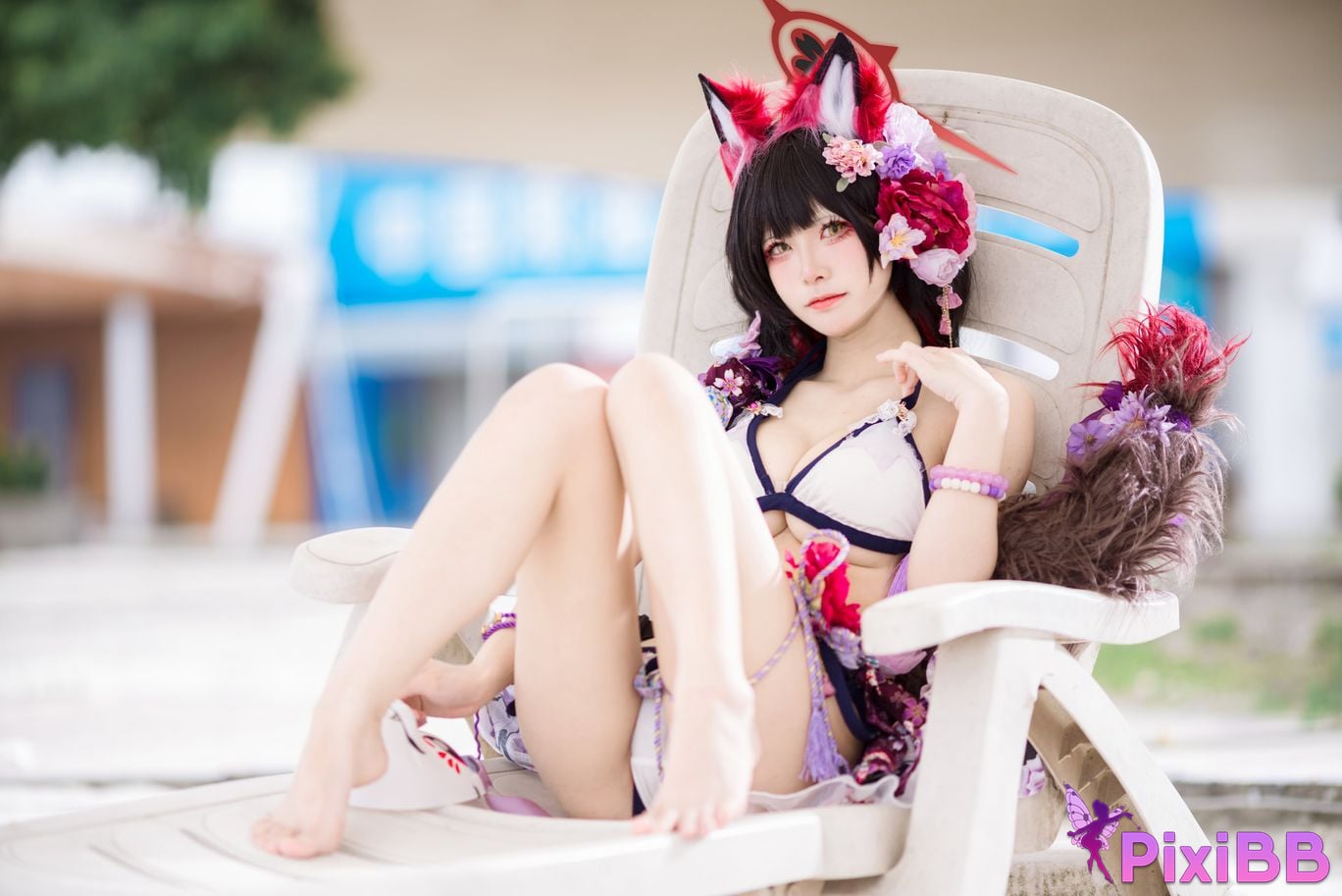 Cosplay Jiuqi Meow Blue Archives Husaka Wakamao Swimsuit PixiBB.COM 015