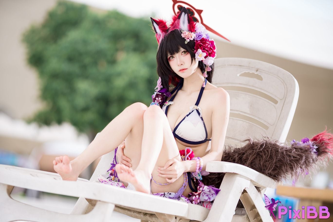 Cosplay Jiuqi Meow Blue Archives Husaka Wakamao Swimsuit PixiBB.COM 016