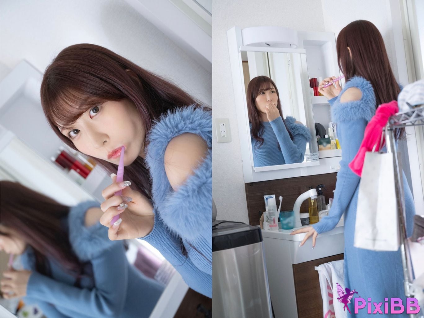 Japanese Idol Kasumi Tsukino First time undressing Amateur Kana Former race queen Nude photo collection PixiBB.COM 029