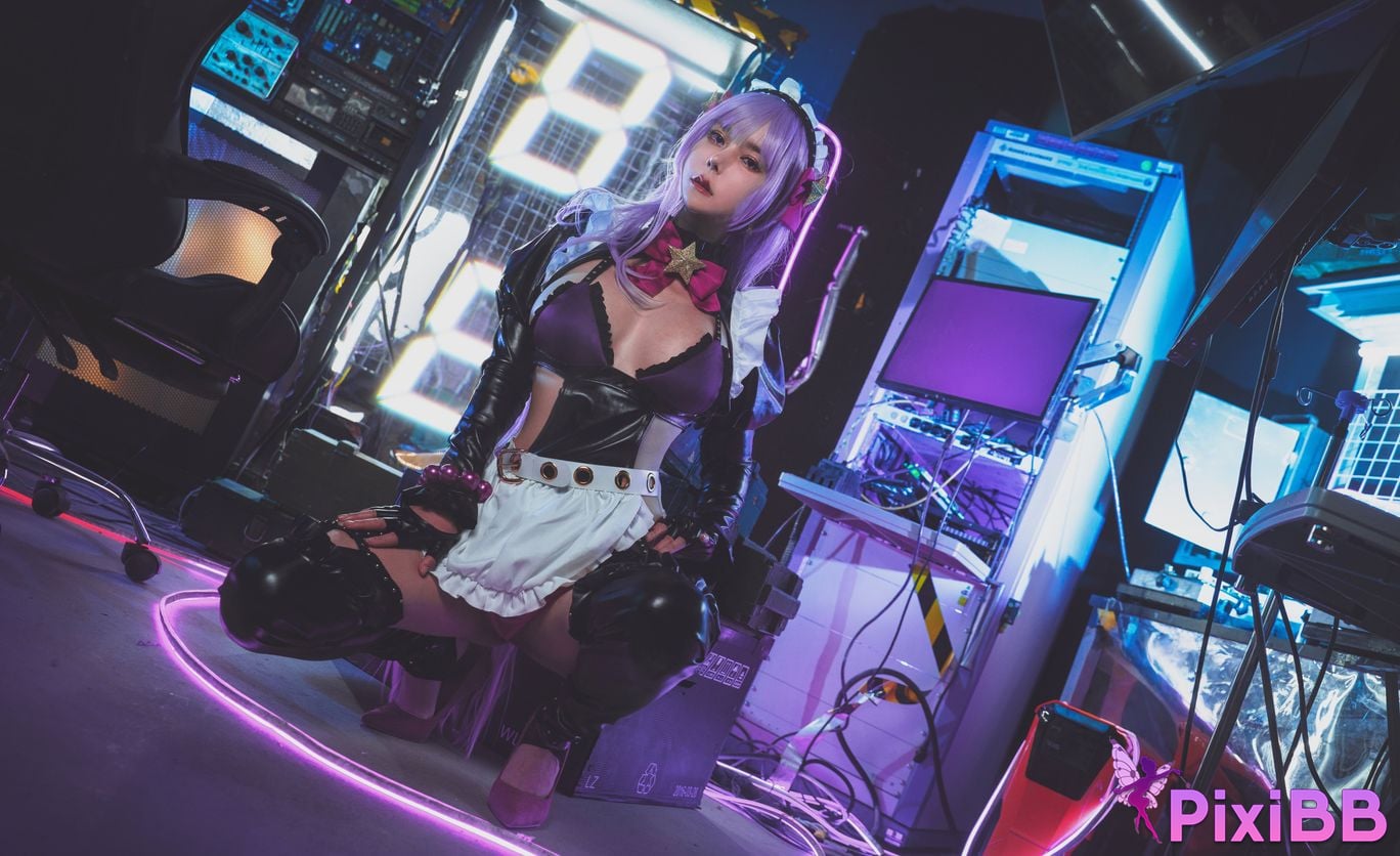 Cosplayer amazon catfish BB fan maid PixiBB.COM 010