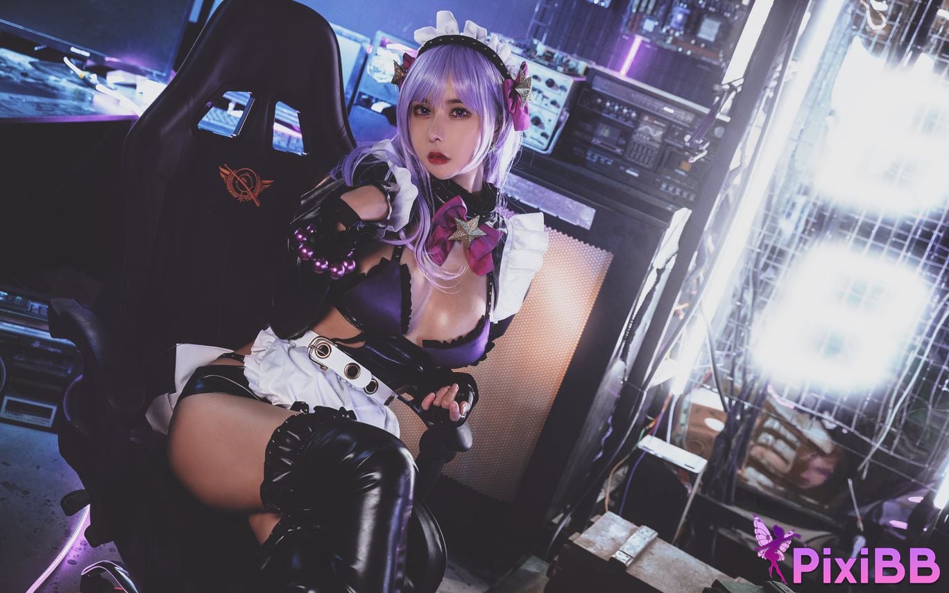 Cosplayer amazon catfish BB fan maid PixiBB.COM 011