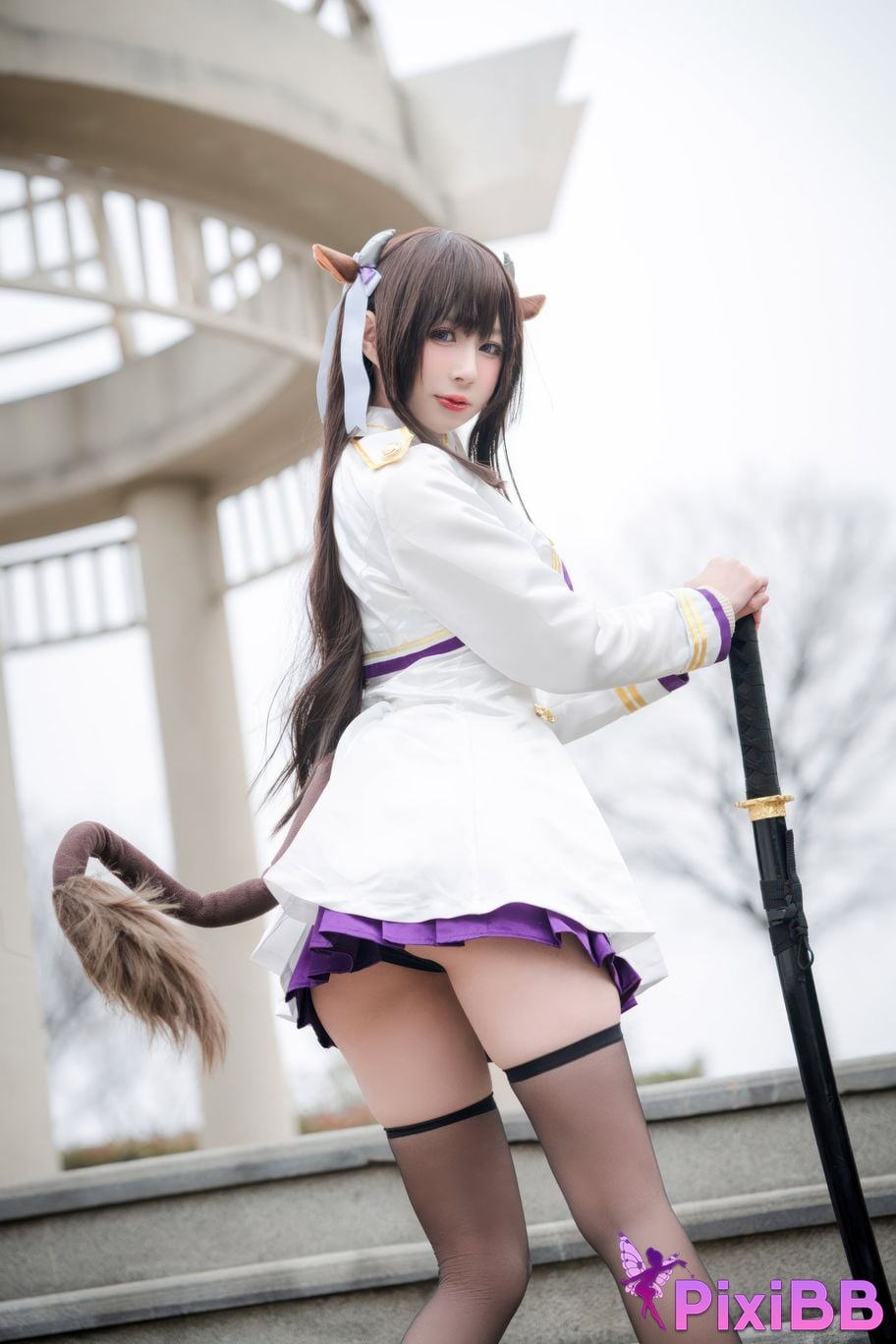 Cosplayer Saionji Nange azur lane Kashino leather PixiBB.COM 001