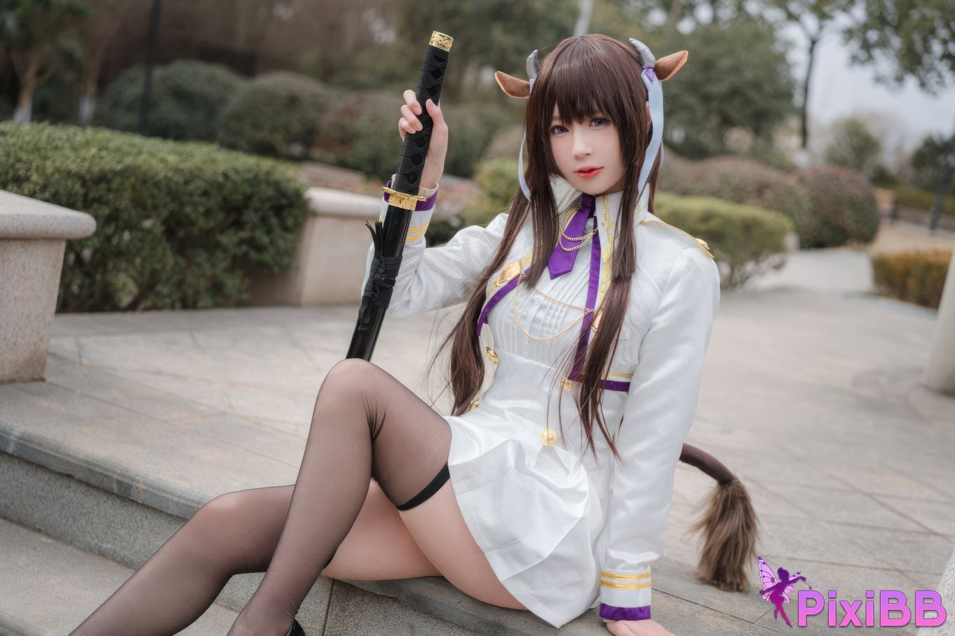 Cosplayer Saionji Nange azur lane Kashino leather PixiBB.COM 004