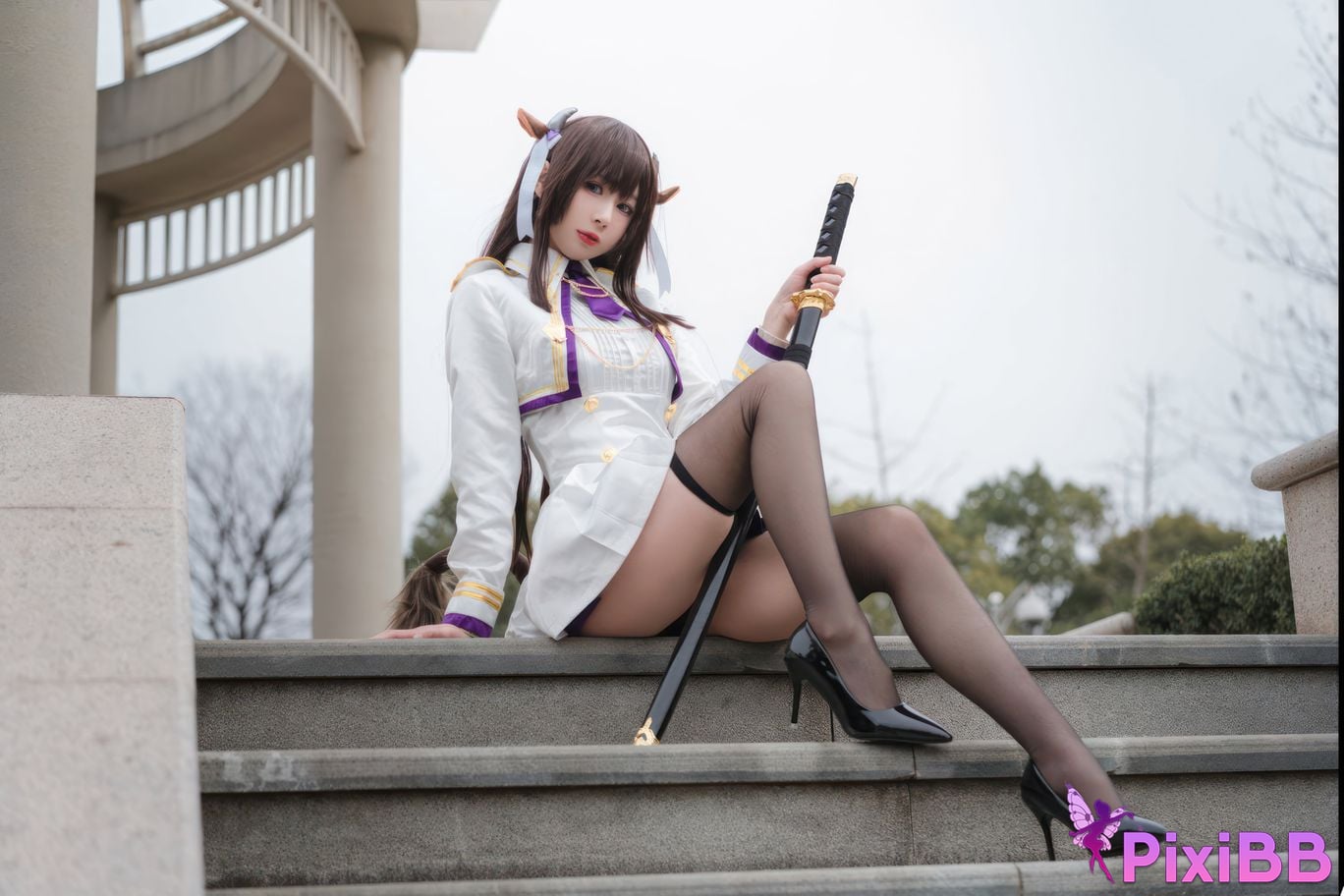 Cosplayer Saionji Nange azur lane Kashino leather PixiBB.COM 005