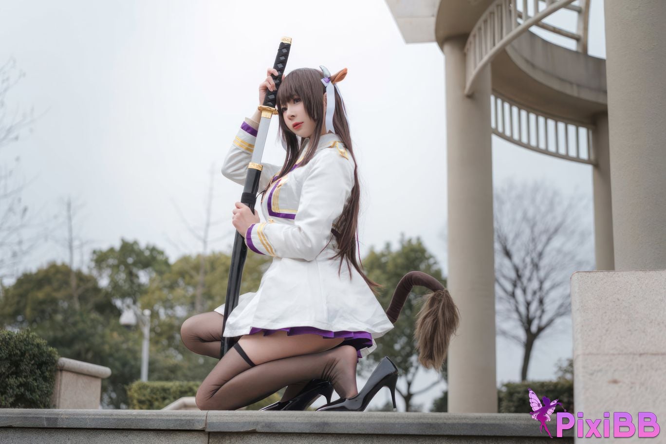 Cosplayer Saionji Nange azur lane Kashino leather PixiBB.COM 006