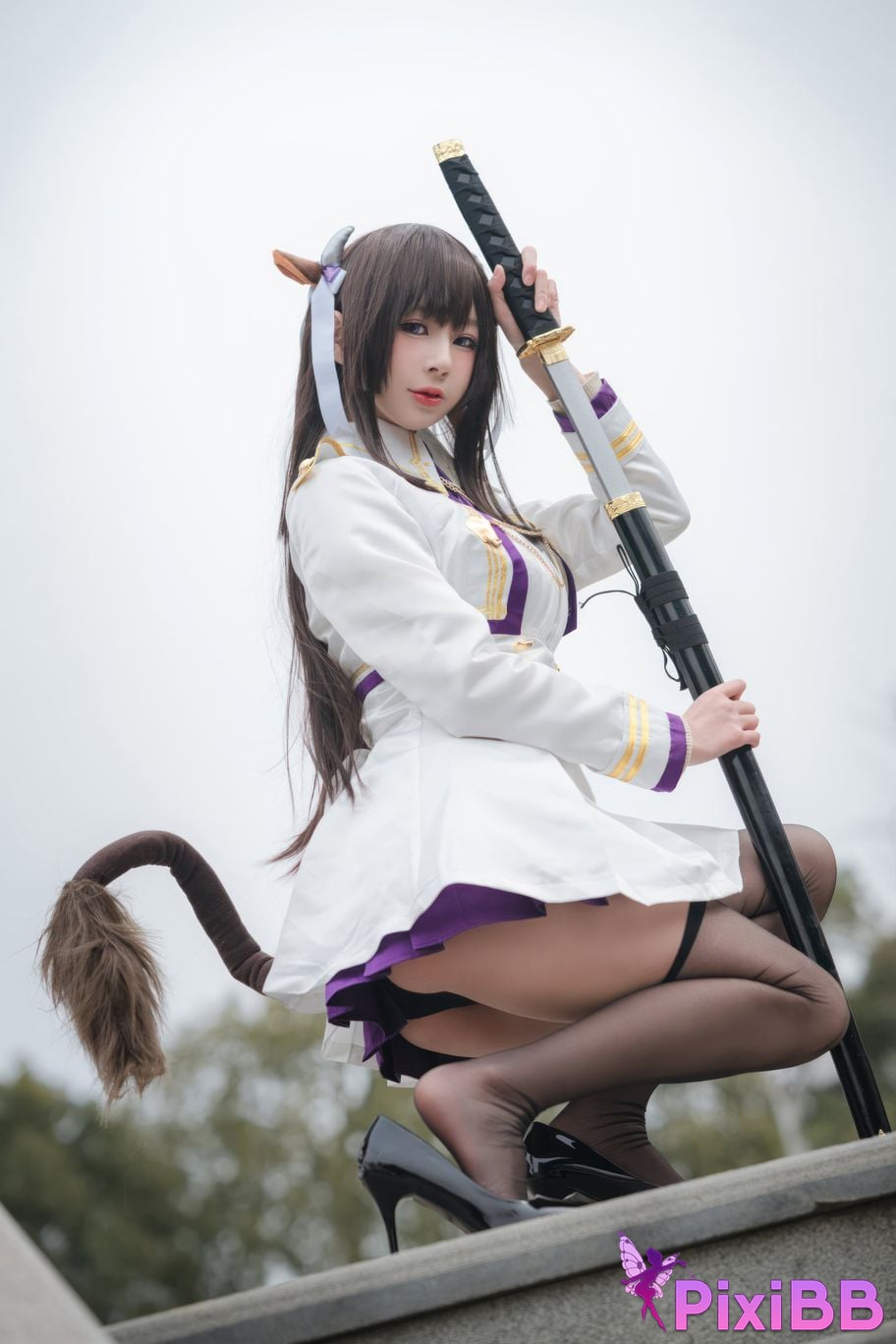 Cosplayer Saionji Nange azur lane Kashino leather PixiBB.COM 008