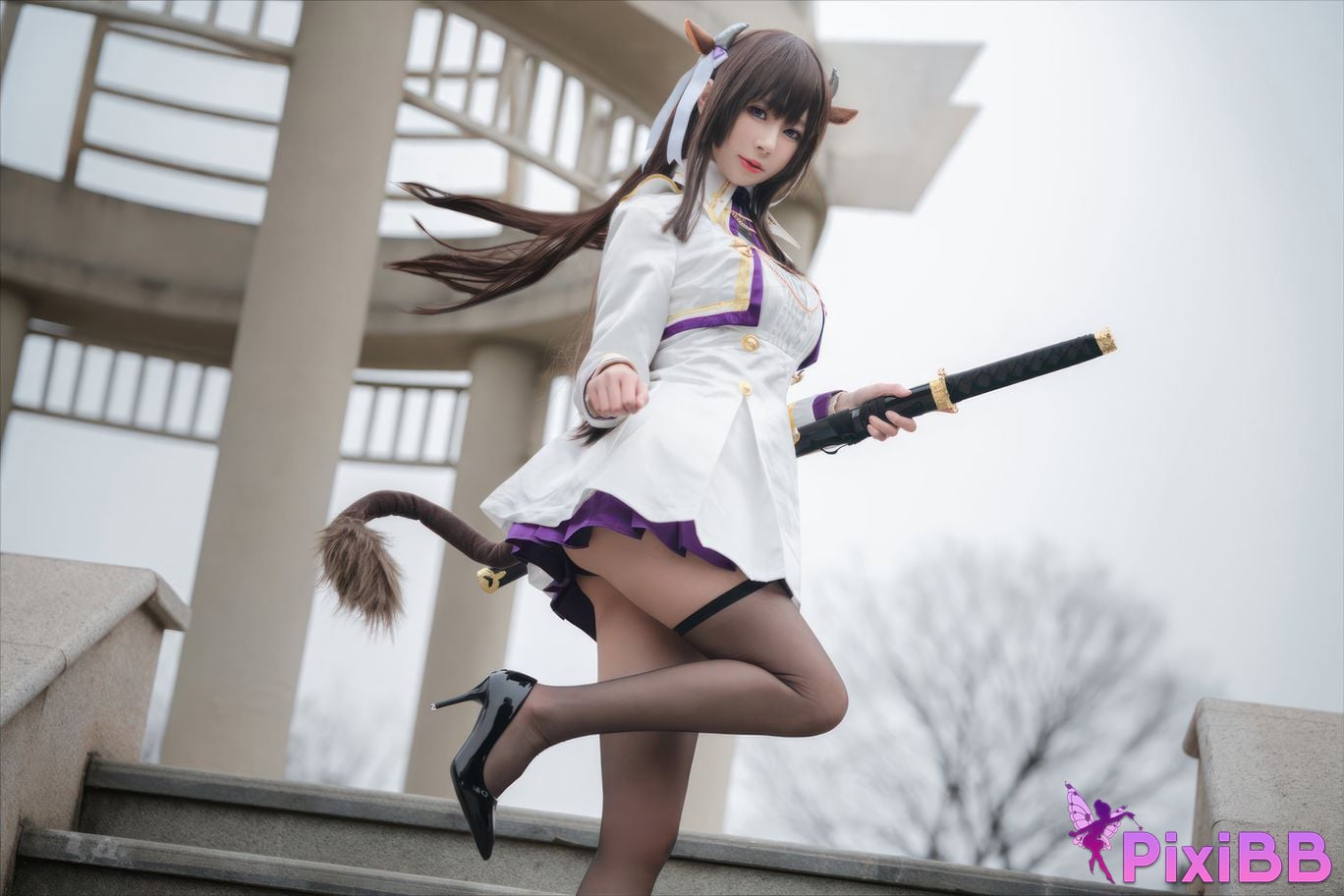 Cosplayer Saionji Nange azur lane Kashino leather PixiBB.COM 012