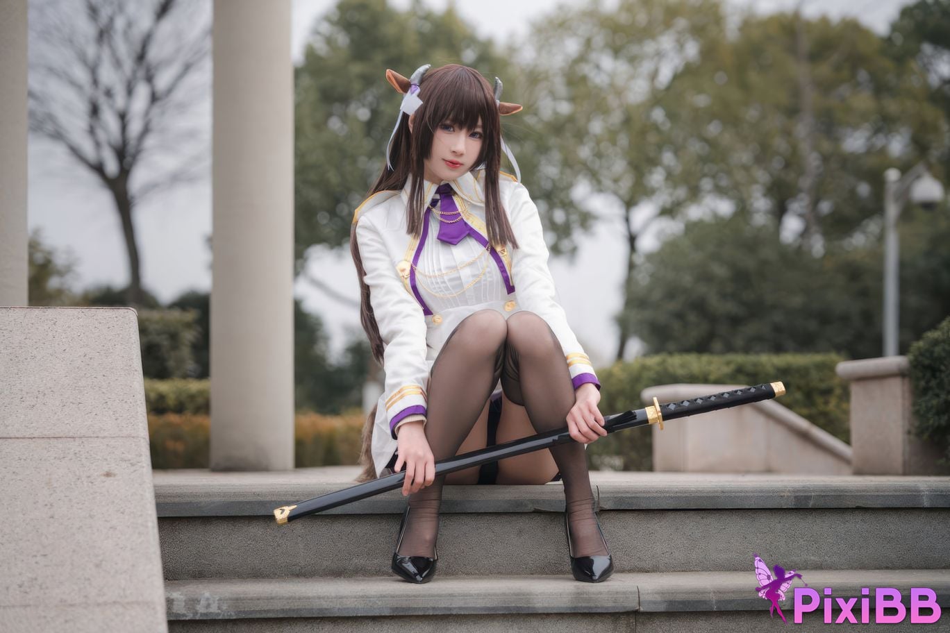 Cosplayer Saionji Nange azur lane Kashino leather PixiBB.COM 013