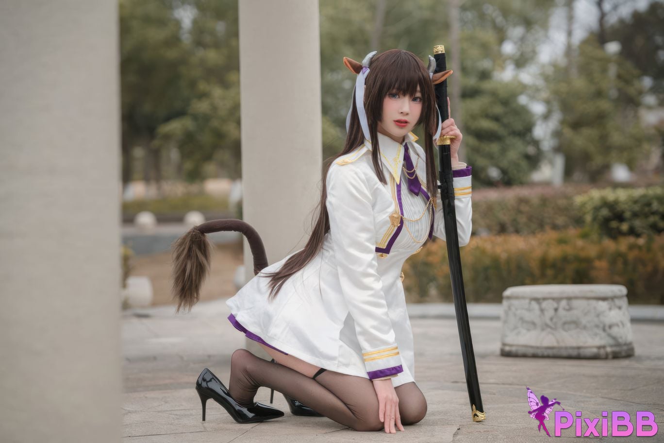 Cosplayer Saionji Nange azur lane Kashino leather PixiBB.COM 014