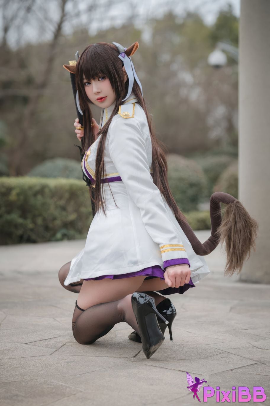 Cosplayer Saionji Nange azur lane Kashino leather PixiBB.COM 015