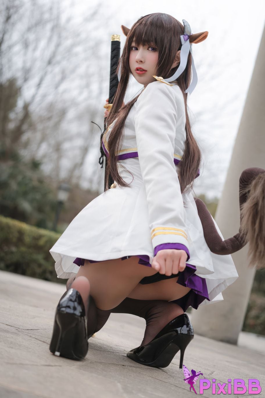 Cosplayer Saionji Nange azur lane Kashino leather PixiBB.COM 016