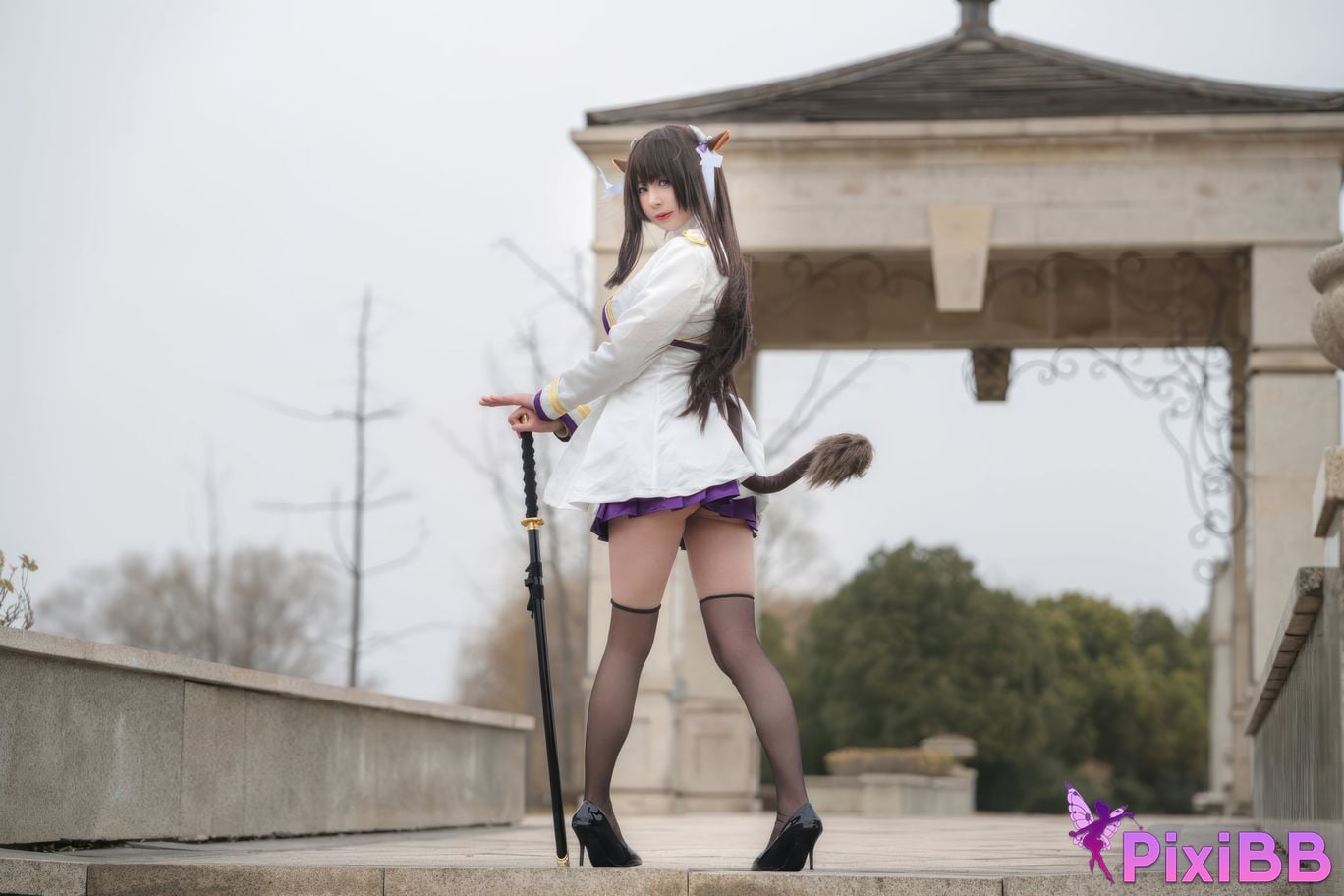 Cosplayer Saionji Nange azur lane Kashino leather PixiBB.COM 020