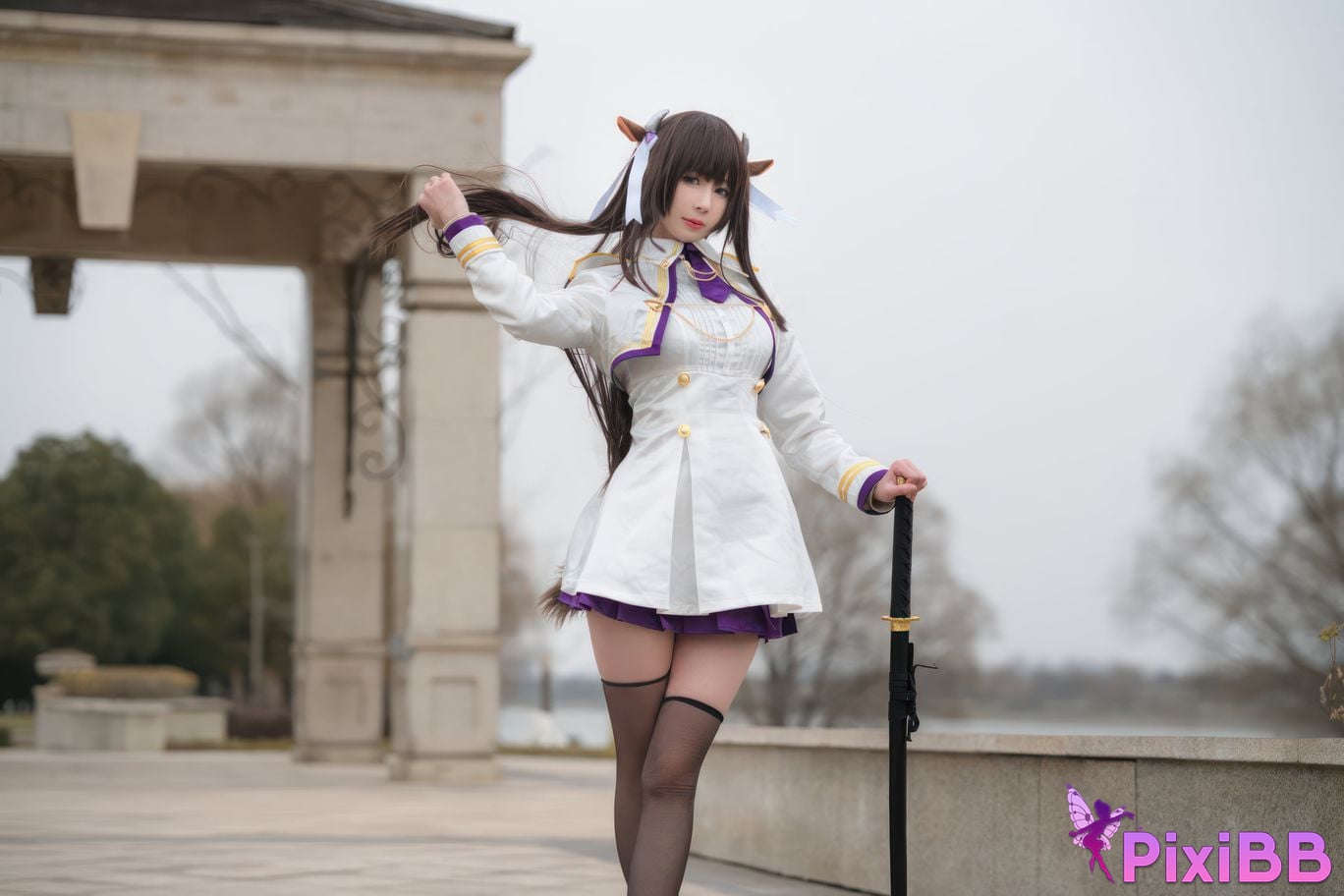 Cosplayer Saionji Nange azur lane Kashino leather PixiBB.COM 021