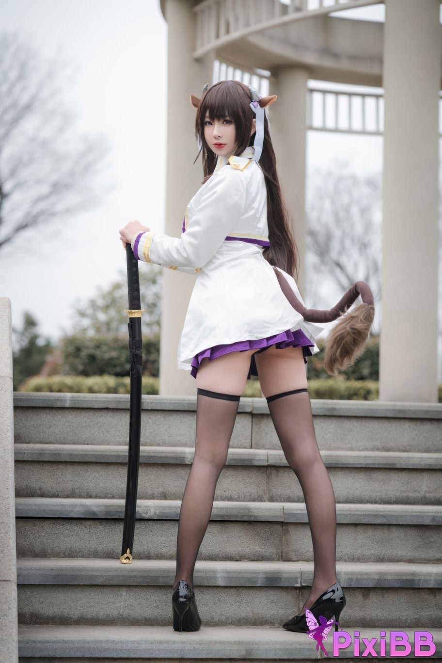 Cosplayer Saionji Nange azur lane Kashino leather PixiBB.COM 023