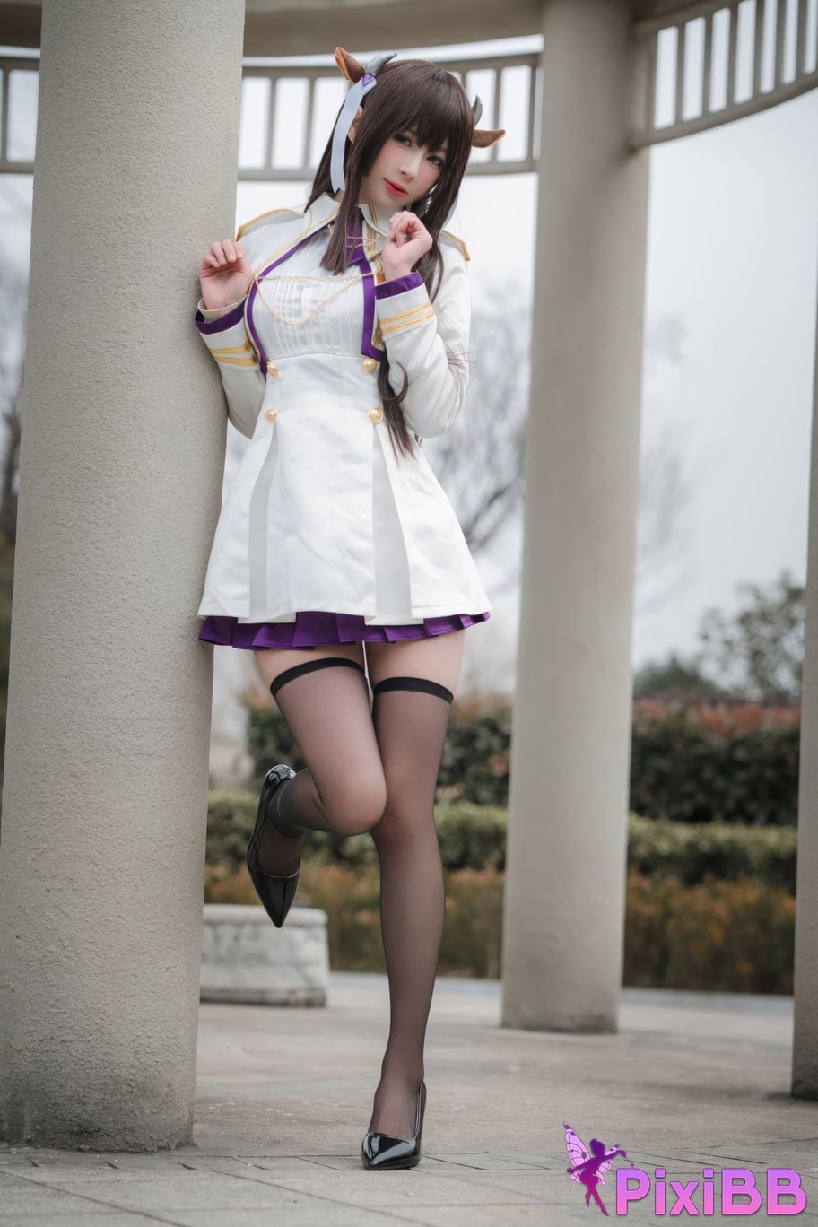 Cosplayer Saionji Nange azur lane Kashino leather PixiBB.COM 024