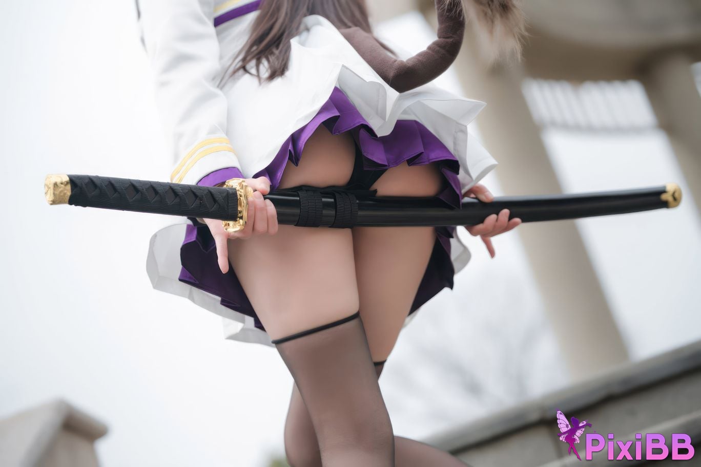 Cosplayer Saionji Nange azur lane Kashino leather PixiBB.COM 027