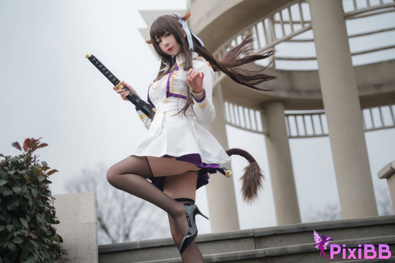 Cosplayer Saionji Nange azur lane Kashino leather PixiBB.COM 029