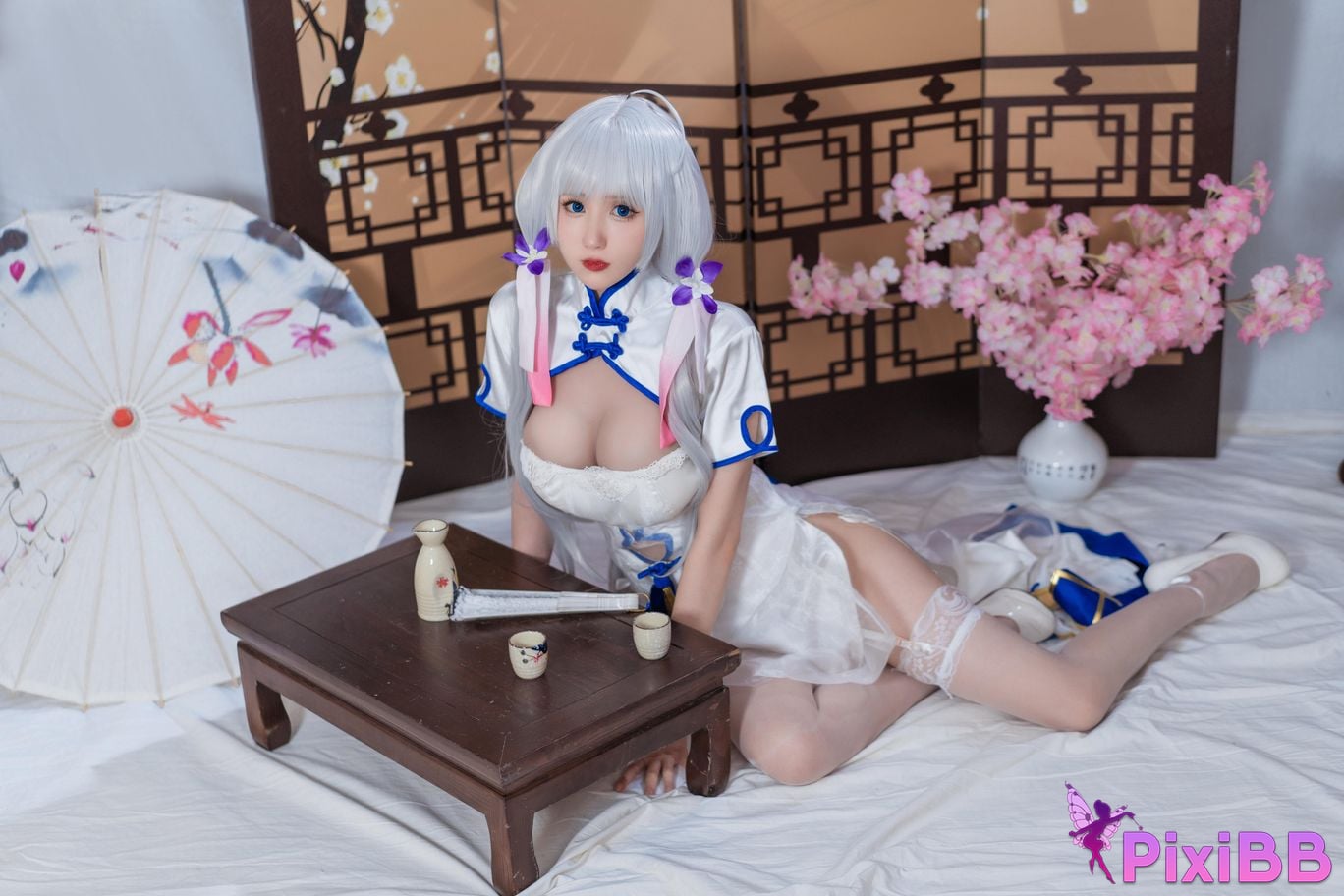 Cosplayer Saionji Nange azur lane Glorious cheongsam PixiBB.COM 023