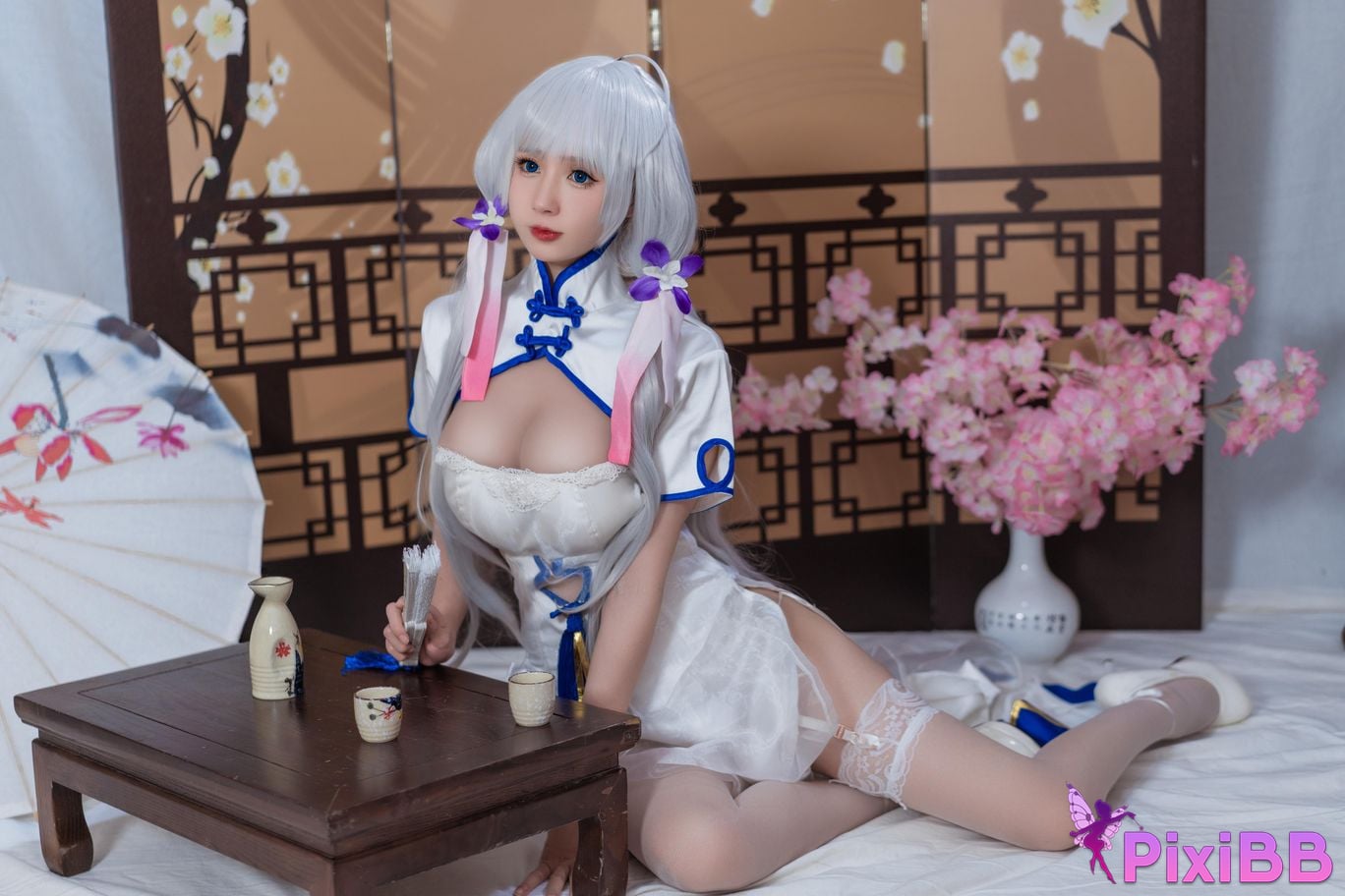 Cosplayer Saionji Nange azur lane Glorious cheongsam PixiBB.COM 024