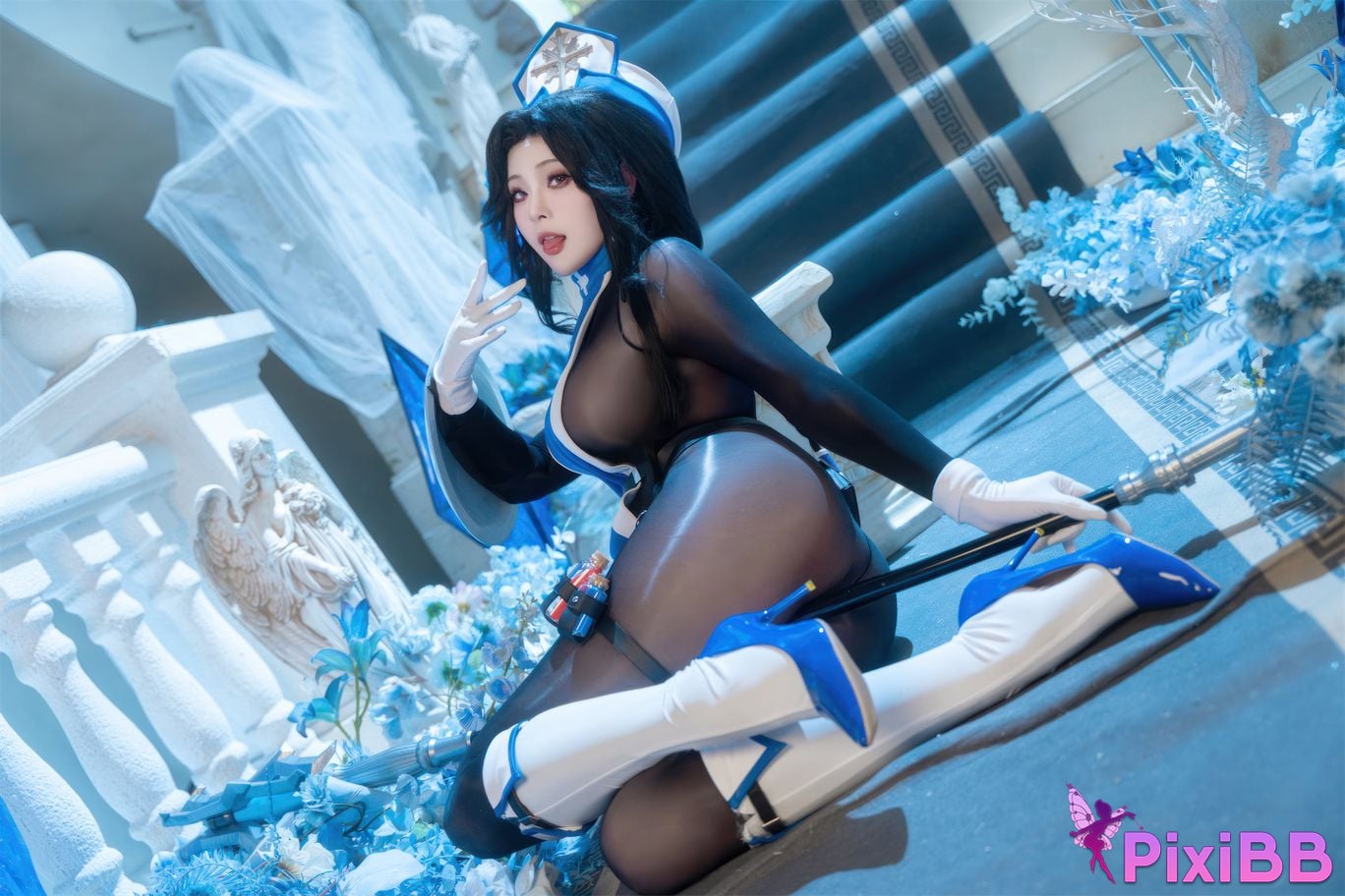 Cosplayer Natsuko Xia Xiazi NIKKE Maiden ice rose PixiBB.COM 039