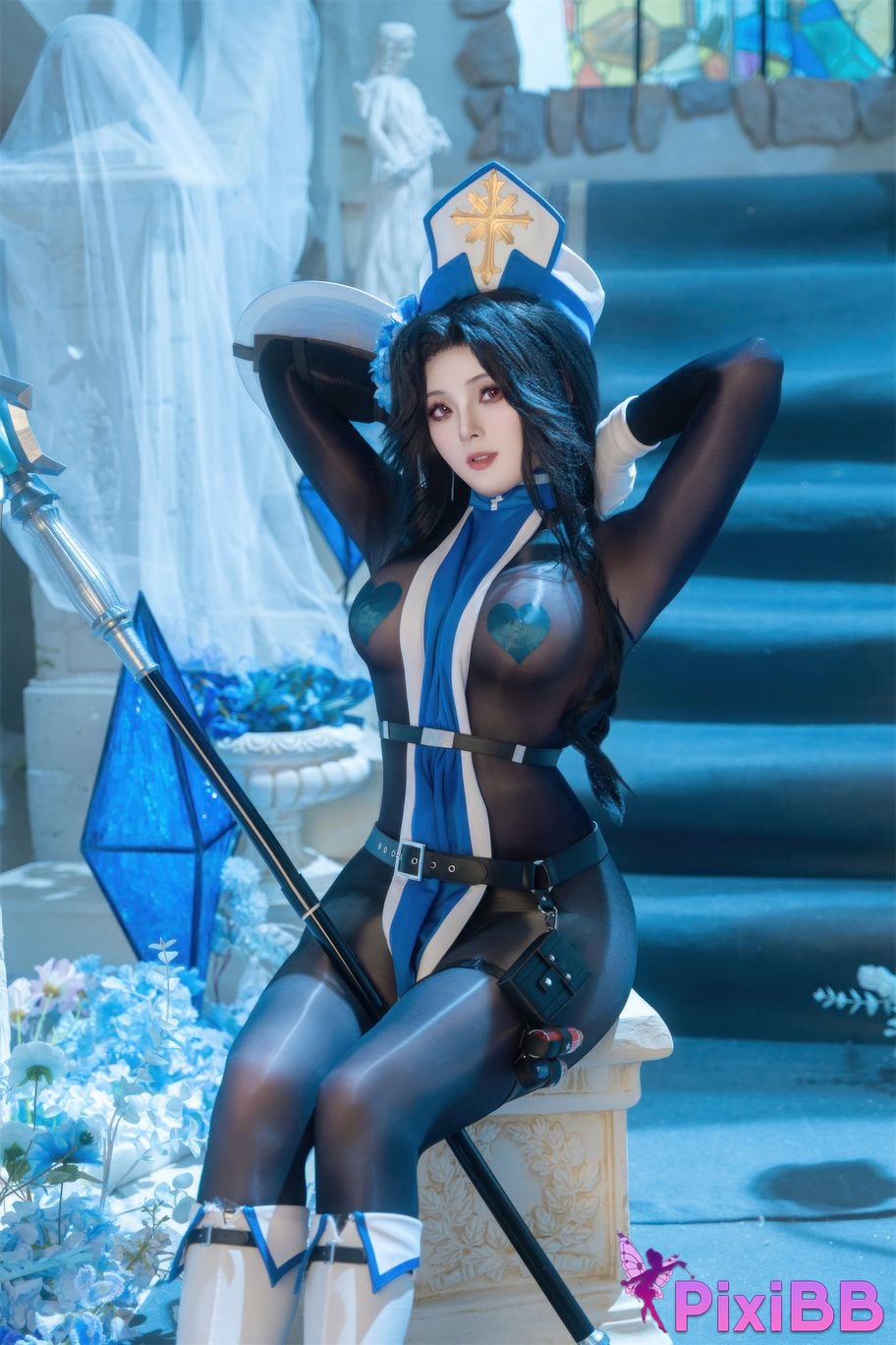 Cosplayer Natsuko Xia Xiazi NIKKE Maiden ice rose PixiBB.COM 049