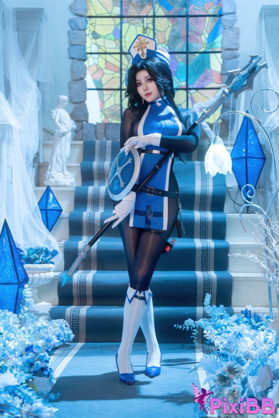 Cosplayer Natsuko Xia Xiazi NIKKE Maiden ice rose PixiBB.COM 056