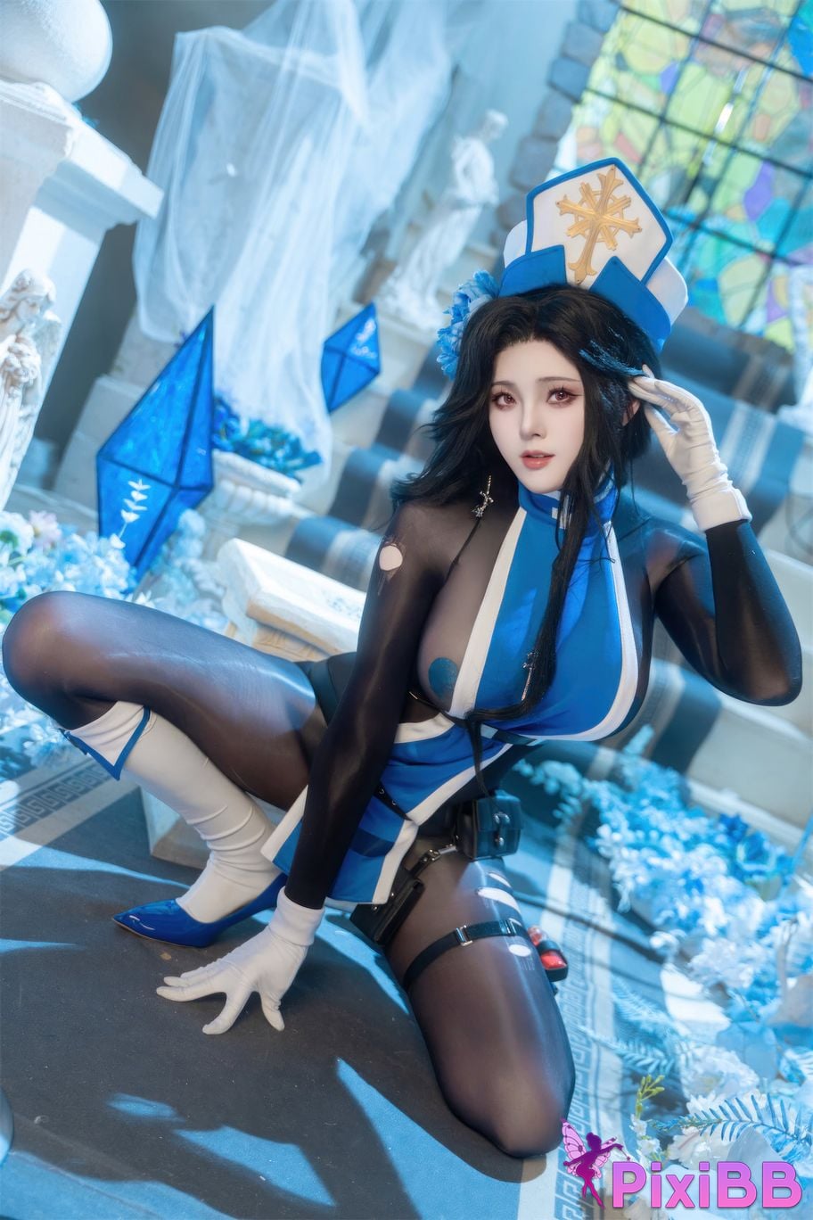 Cosplayer Natsuko Xia Xiazi NIKKE Maiden ice rose PixiBB.COM 066