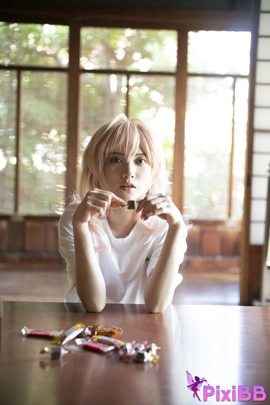 Japanese Idol Momotsuki Nashiko Shiko Young Gangan Digital Limited Photo Book clumsy senior LAST collaboration PixiBB.COM 028