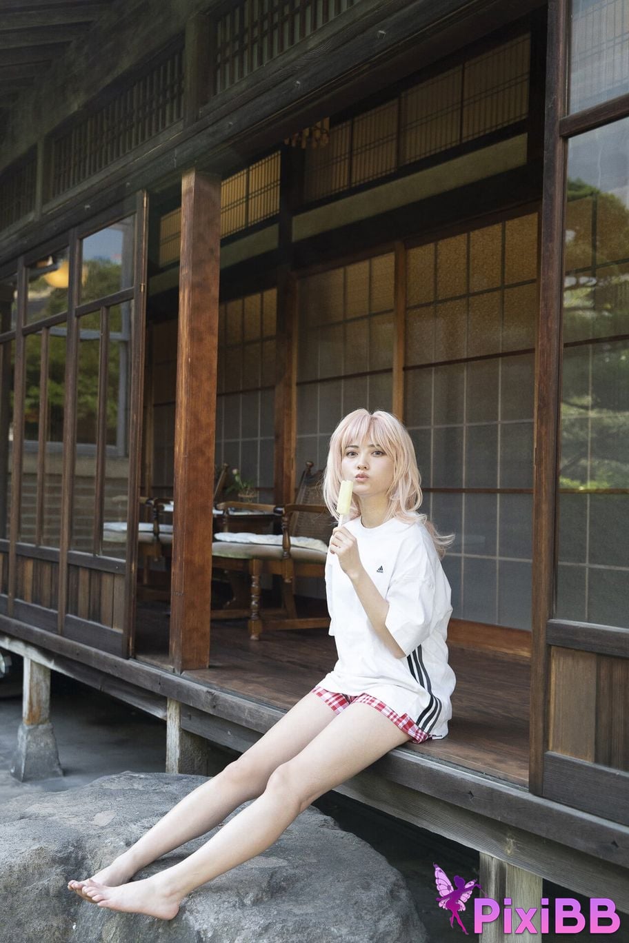 Japanese Idol Momotsuki Nashiko Shiko Young Gangan Digital Limited Photo Book clumsy senior LAST collaboration PixiBB.COM 033